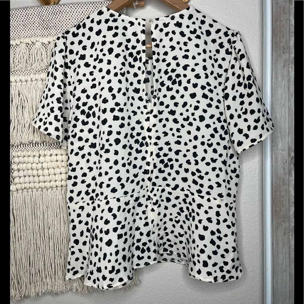 June & Hudson Leopard Spotted Top XL - Picture 2 of 7